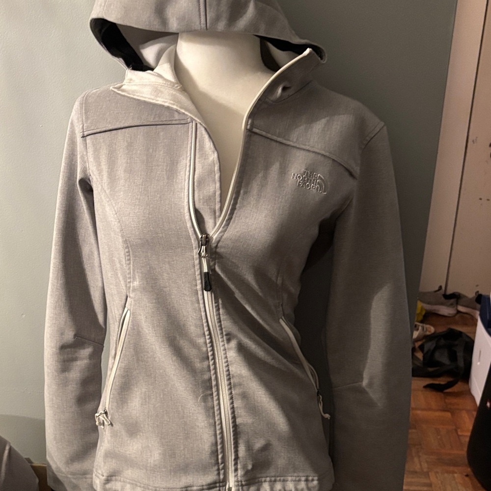 The North Face Women's Light Gray Hooded Jacket